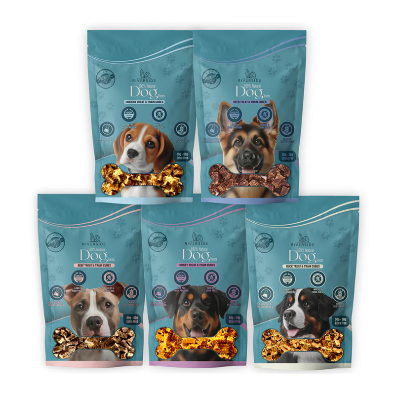 MEGA SALE Natural Training Treats For Dogs - 5 Meat Flavours